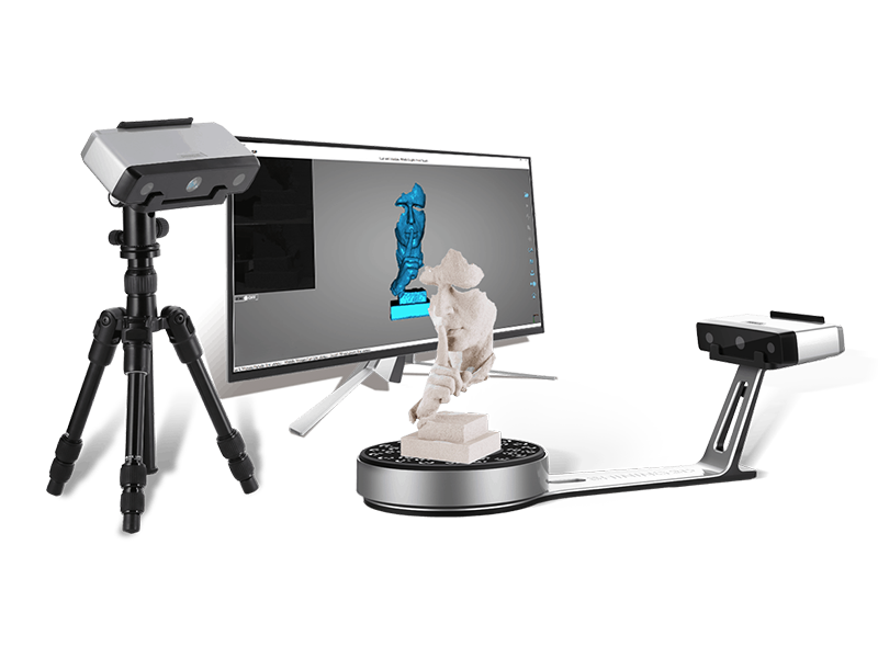 Shining EinScan-SP V2 3D Scanner scanning the model