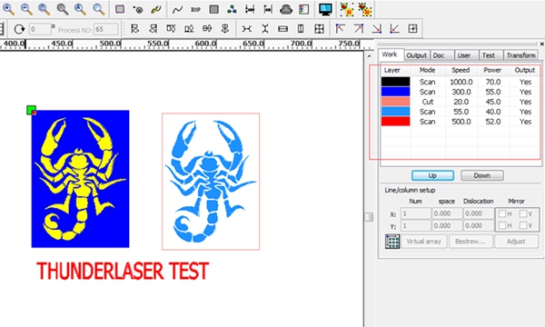 Thunder Nova-51 Laser Cutter Color layer