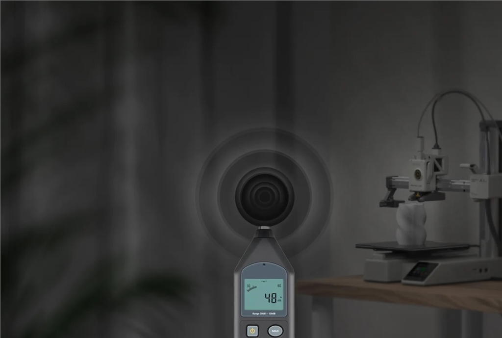 Bambu A1 mini 3D Printer has active motor noise cancelling Bambu A1 mini 3D Printer has active motor noise cancelling