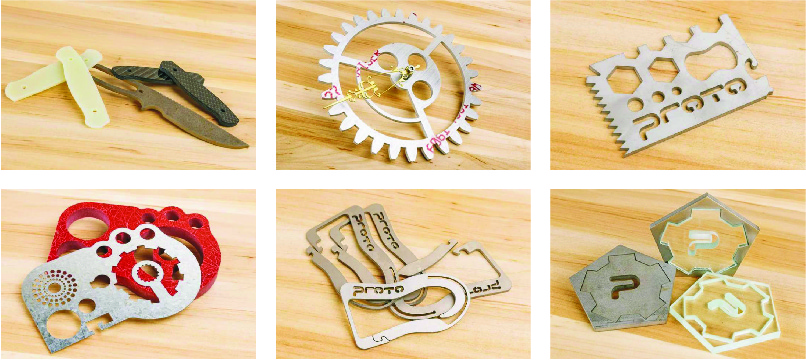 Omax ProtoMAX Waterjet cutting samples