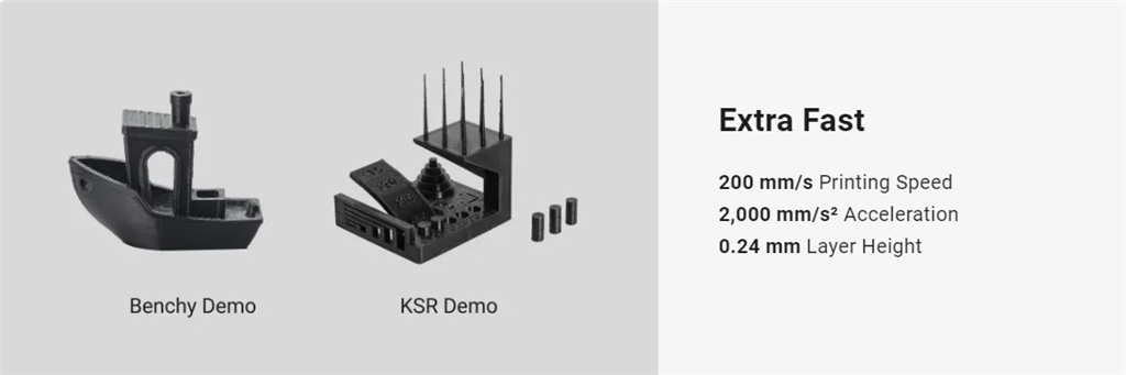 Snapmaker Artisan 3-in-1 3D Printer on Extra Fast speed details
