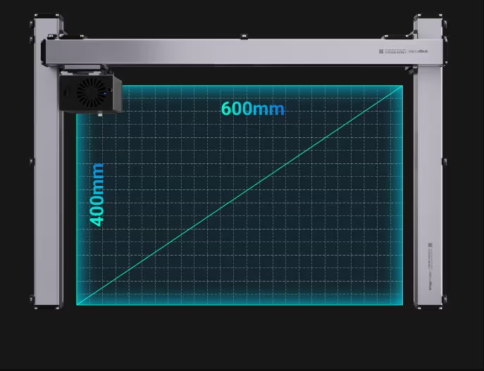 Snapmaker Ray has 400mm x 600mm Work Area