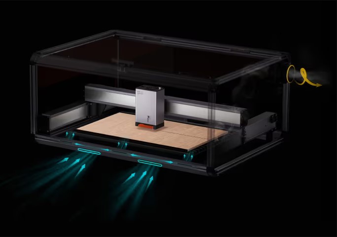 Snapmaker Ray has dust isolation