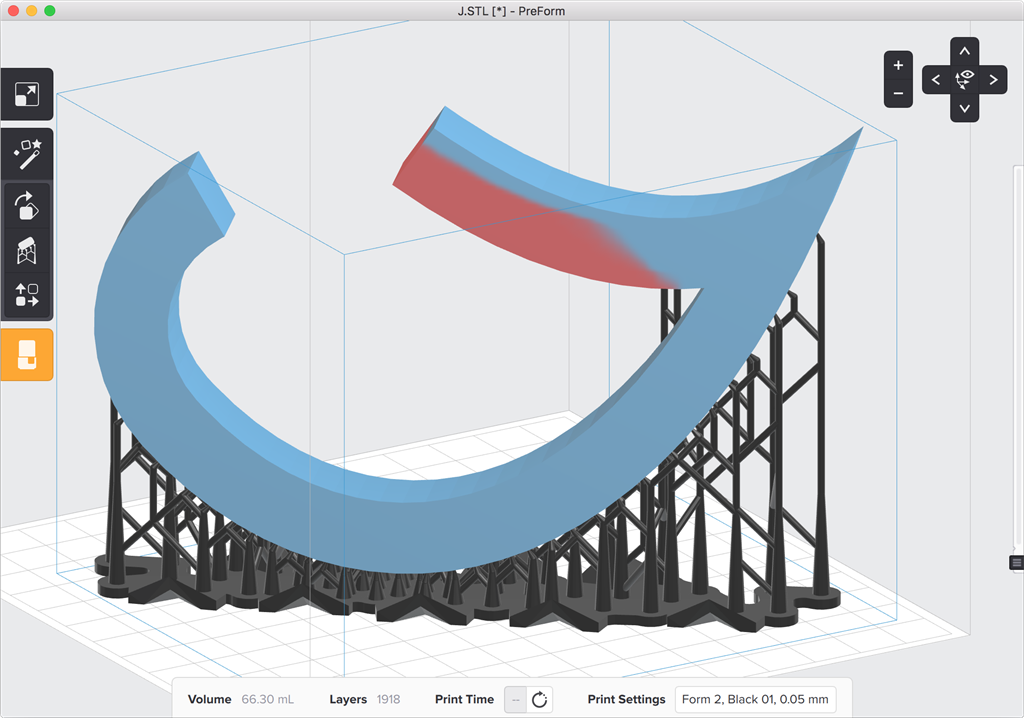 formlabs form2 preform切片軟體教學(xué) 支撐結(jié)構(gòu) 紅色區(qū)塊