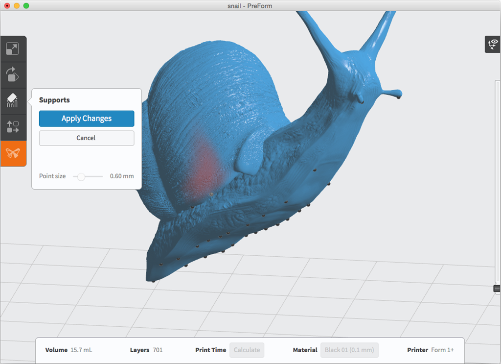 formlabs form2 preform切片軟體教學(xué) 進(jìn)階支撐設(shè)定 手動(dòng)編輯支撐