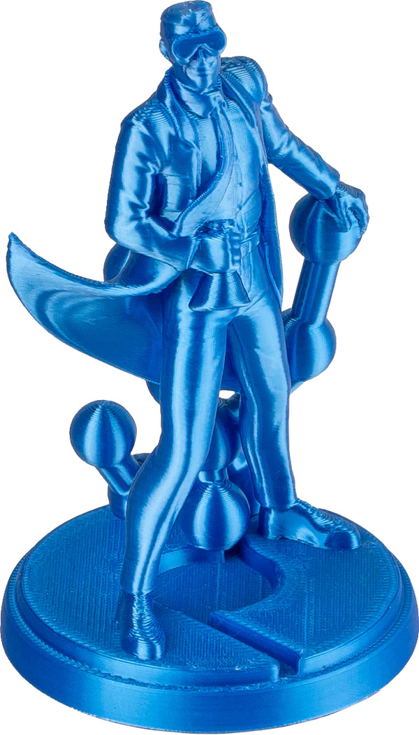 Polylite PLA 絲綢色系列 - 絲綢藍列印成品