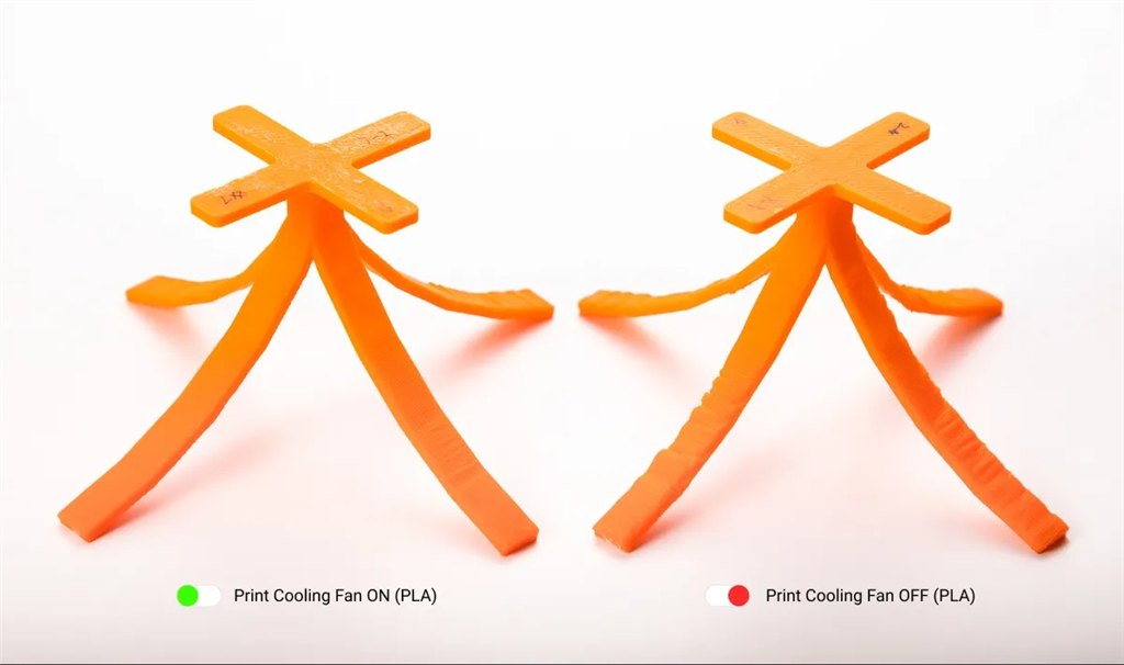 Snapmaker J1 列印機冷卻風扇成品對比