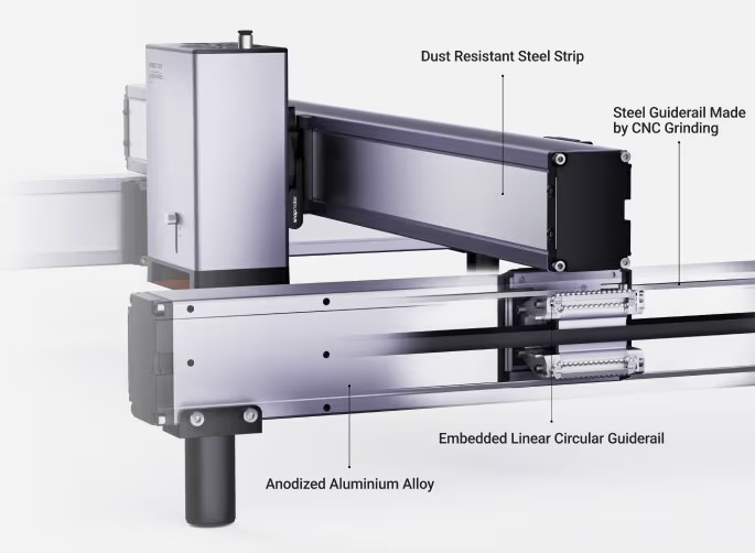 Snapmaker ray 有工業(yè)級直線導(dǎo)軌
