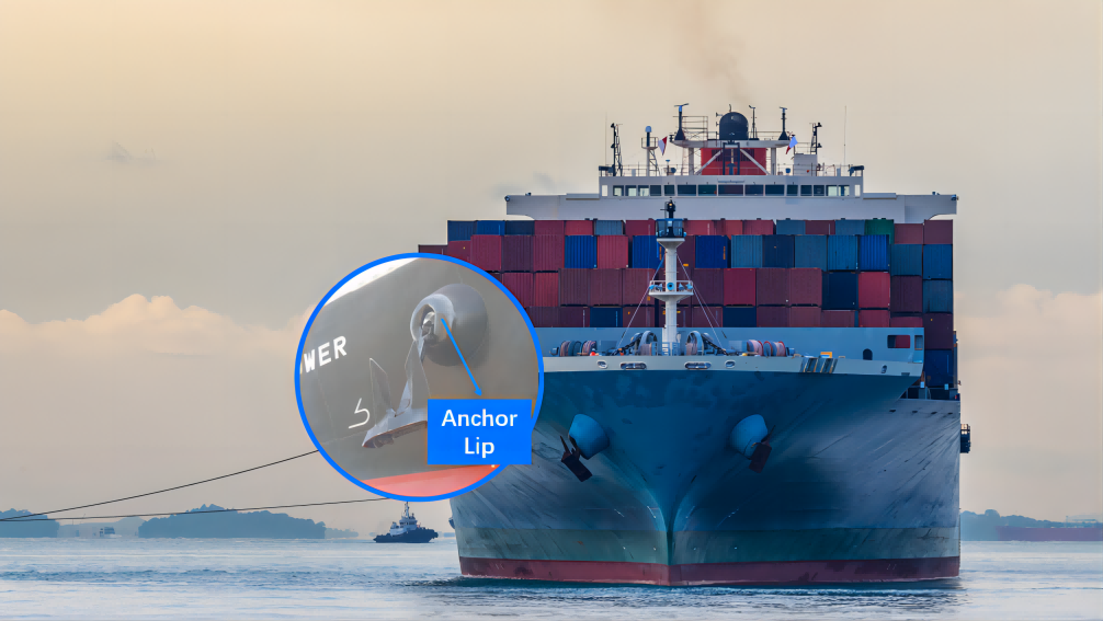 錨定系統(tǒng)位於船的前部