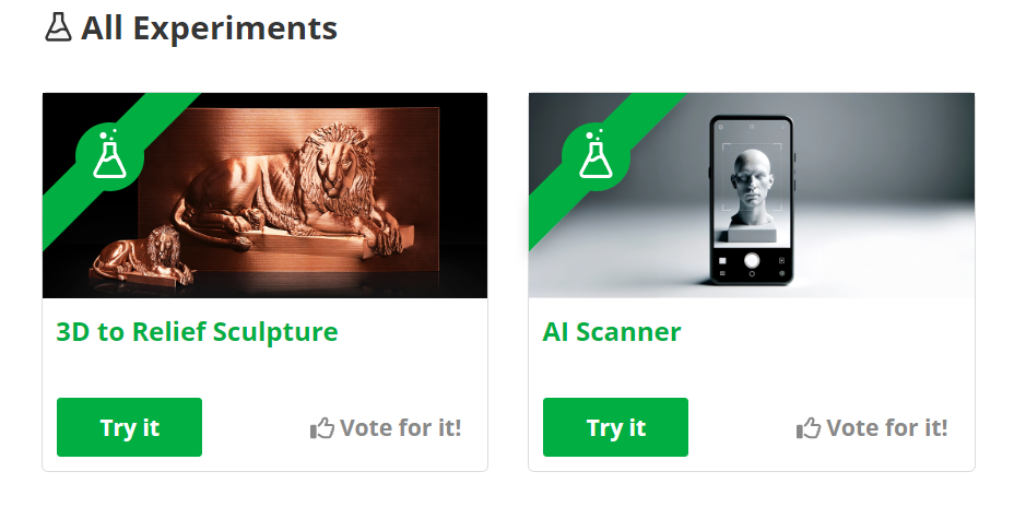 MakerLab 的兩個(gè)全新實(shí)驗(yàn)登場(chǎng) - AI掃描 和 3D 浮雕雕塑