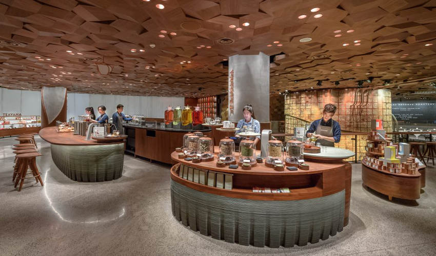 上海Starbucks 3D打印的Teavana吧檯