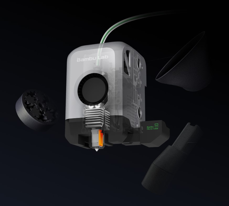 Bambu Lab X1E 3D 列印機(jī)有最高溫度為 320 °C (608 °F)的耐熱噴嘴