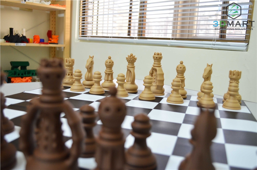 Ultimaker2+, 3D列印機(jī), ColoprFabb, 仿木材料, 木製西洋棋