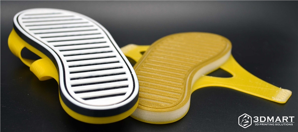 Lulzbot 3D列印機(jī), NinjaFlex, 3D列印彈性線材, 拖鞋底部