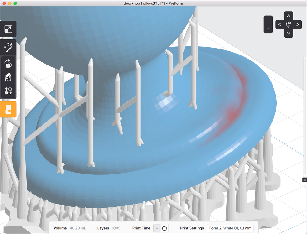 formlabs form2 preform切片軟體教學(xué) 支撐結(jié)構(gòu)  淡紅色區(qū)塊