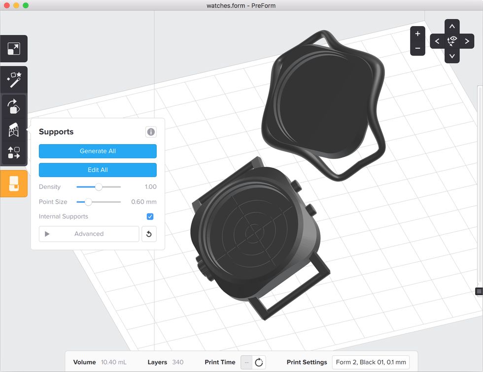 formlabs form2 preform切片軟體教學(xué) 支撐結(jié)構(gòu) 全部生成