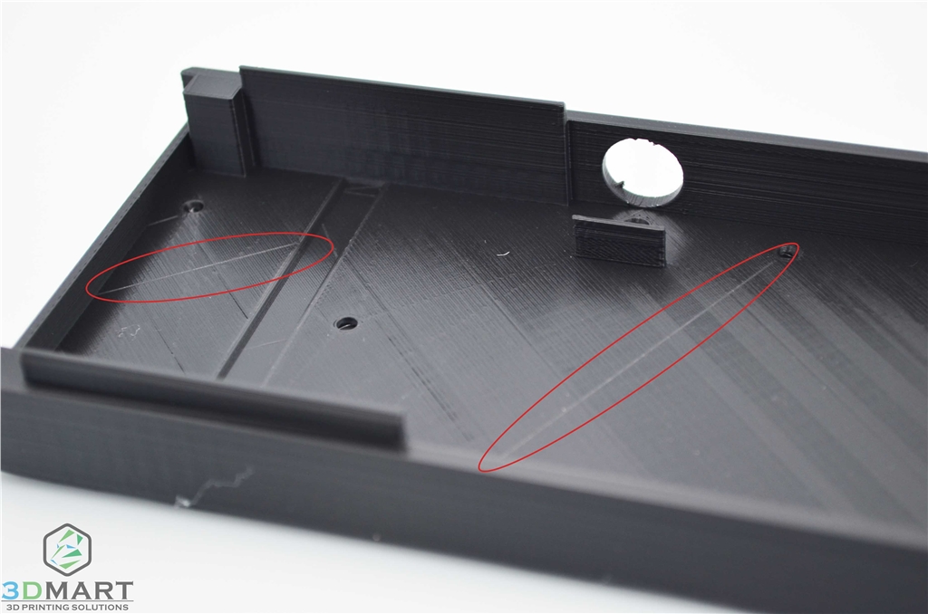Scratches on the surface of 3d printed part