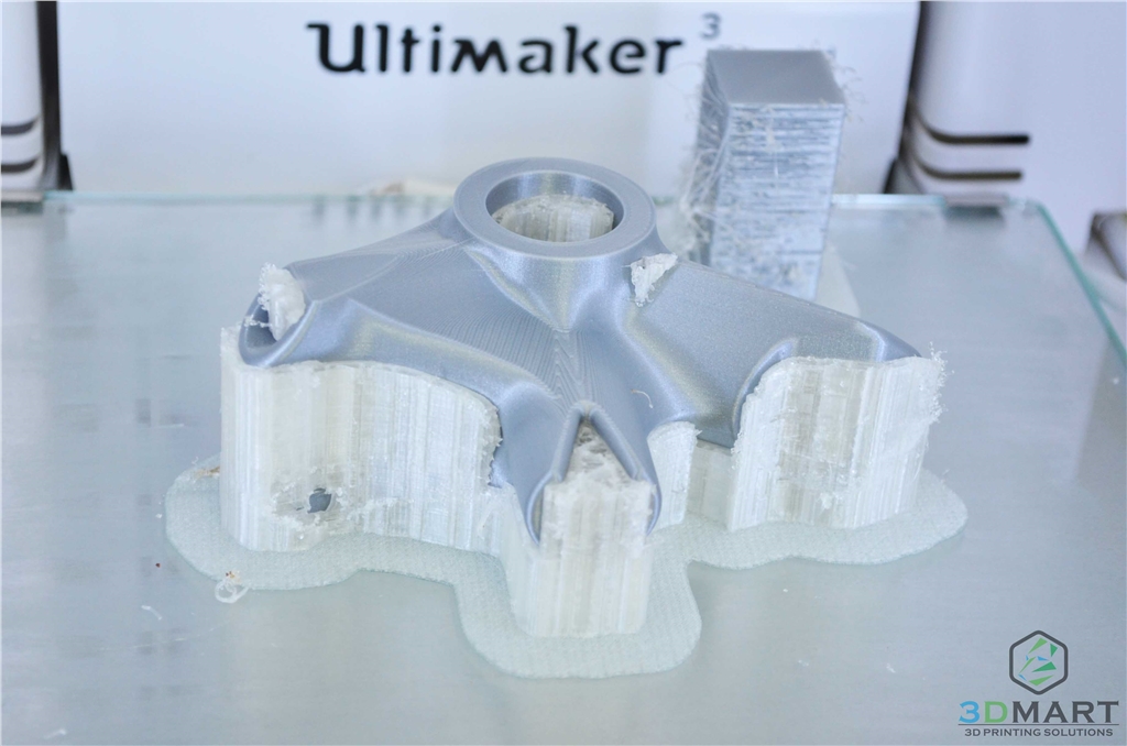 3DMART Ultimaker3 雙噴頭 3D列印機(jī) 水溶性支撐 腳踏車身